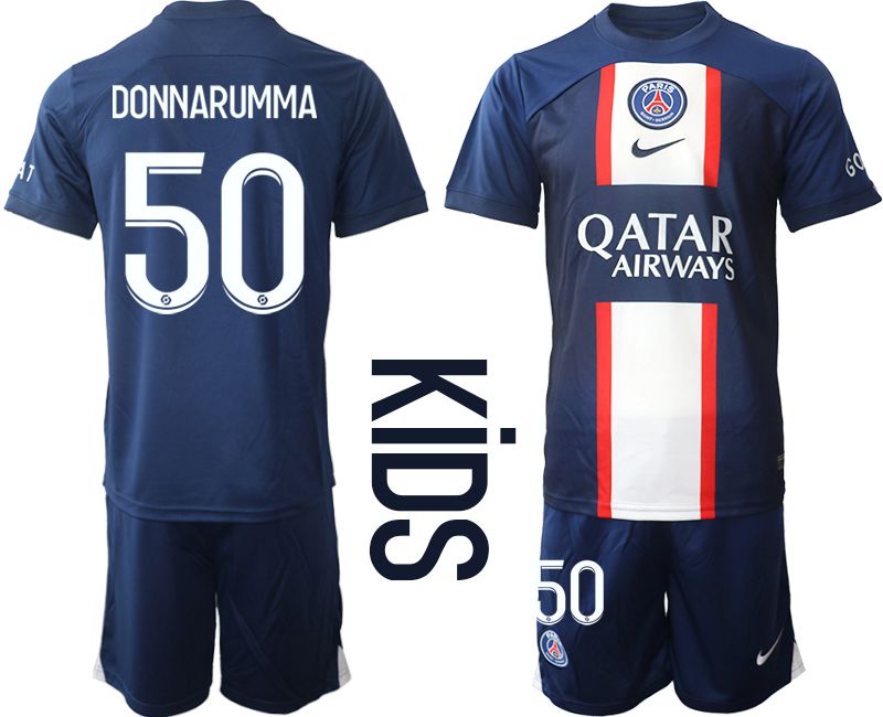 Youth 2022-2023 Club Paris St German home blue #50 Soccer Jersey